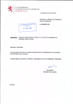 R&eacute;ponse &agrave; la question parlementaire