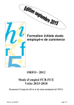 ORFO - 2012 Mode d`emploi FCB-FCE Volée 2015