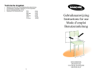 Gebruiksaanwijzing Instructions for use Mode d`emploi