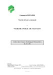 MARCHE PUBLIC DE TRAVAUX* Cahier des Clauses