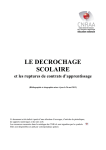 Le décrochage scolaire et les ruptures de contrat d