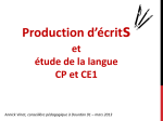 Production d`écrits et étude de la langue au cycle 2