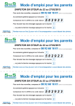 Mode d`emploi pour les parents Mode d`emploi pour les parents