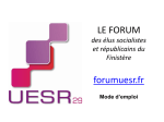 Tutoriel Forum UESR - Union des Elus Socialistes et Républicains