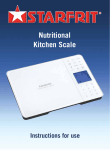 Nutritional Kitchen Scale