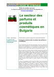 Le secteur des parfums et produits cosmétiques en Bulgarie