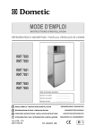 MODE D`EMPLOI - Dometic Manuals