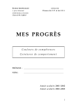 Dossier Mes progrès Cycle 2 (CP-CE1)