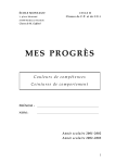 Dossier Mes progr&egrave;s Cycle 2 (CP-CE1)