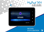 Mode d`emploi KARMAN MyPad 701