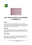 FICHE TECHNIQUE KIT PRELEVEUR 03-2009