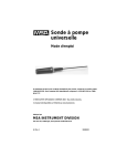 Sonde a pompe universelle Mode d`emploi 10046203fr