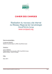 CAHIER DES CHARGES R&eacute;alisation du nouveau site