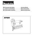 GB Pneumatic Brad Nailer Instruction Manual F Cloueuse