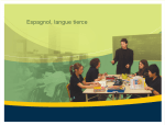 Espagnol, langue tierce - Minist&egrave;re de l`&Eacute;ducation, de l