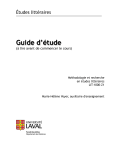 Guide d`étude - Méthodologie et recherche en études littéraires