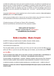 Bo&icirc;te &agrave; trouilles : Mode d`emploi