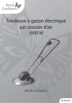 Tondeuse à gazon électrique sur coussin d`air