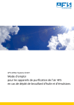 Mode d`emploi pour les appareils de purification de l`air AFS en cas
