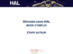 Déposer dans HAL : etape auteur - Le blog du CCSD