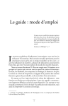 Guide des indicateurs de marche economiques et financiers