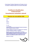 Le dossier de recevabilit&eacute; VAE au CQP Conseiller(&egrave;re)