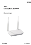7links Routeur Wi-Fi 600 Mbps Mode d`emploi