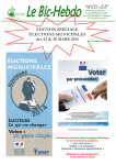 ÉDITION SPÉCIALE ÉLECTIONS MUNICIPALES des 23