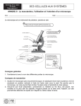 Annexe 9 : La manutention, l`utilisation et l`entretien d`un microscope