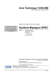 Avis Technique 13/05-998 Système Mapegum SPEC