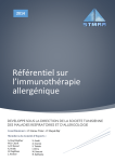 Référentiel sur l`immunothérapie allergénique