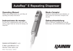 AutoRep™ E Repeating Dispenser Operating Manual