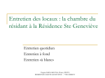 la chambre du résidant à la Résidence Ste Geneviève