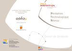 Plaquette "Prestation Technologique R&eacute;seau"