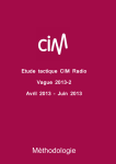 Méthodologie CIM Radio Vague 2013-2