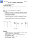 FICHE TECHNIQUE : CONVERSIONS