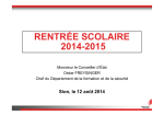 rentr&eacute;e 2014-2015