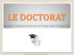 Doctorat - Montpellier SupAgro