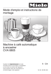 Mode d`emploi et instructions de montage Machine &agrave; caf&eacute;