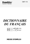 DICTIONNAIRE DU FRAN&Ccedil;AIS - Franklin Electronic Publishers, Inc.