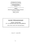 Guide Pédagogique pour l`écriture et la disposition des documents.