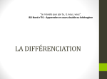 LA DIFFÉRENCIATION