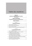 Table des matières complète