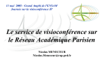 Le service de visioconférence sur le Réseau Académique Parisien