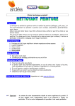 Fiche technique produit Propri&eacute;t&eacute;s : Caract&eacute;ristiques : Mode d