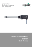 Capteur de flux SCHMIDT SS 20.260 Mode d`emploi