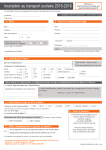 Formulaire Inscription transport scolaire