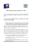 Bilan des actions prioritaires 2014