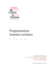 Programmation Journées scolaires