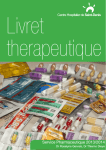 Livret therapeutique - Centre Hospitalier Saint